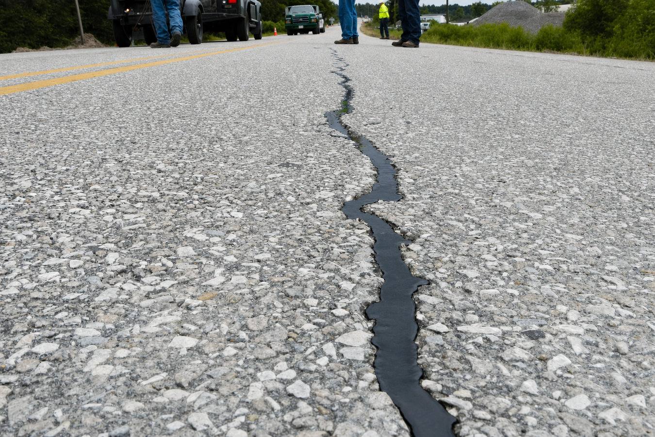 Asphalt crack sealing